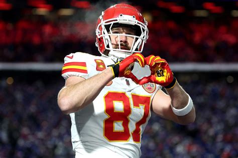 internet reacts as Travis Kelce gave a heart hand celebration reaction ...