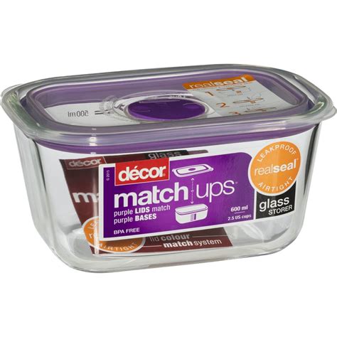 Decor Match-ups Glass Storer Oblong 600ml | Woolworths