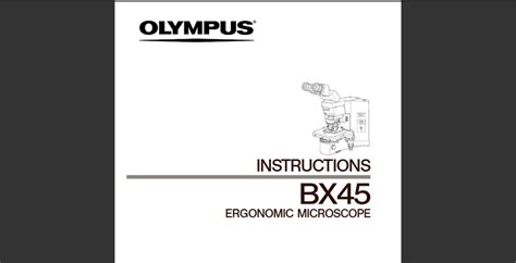 Olympus BX45 Microscope Manual PDF Digital Download - Etsy