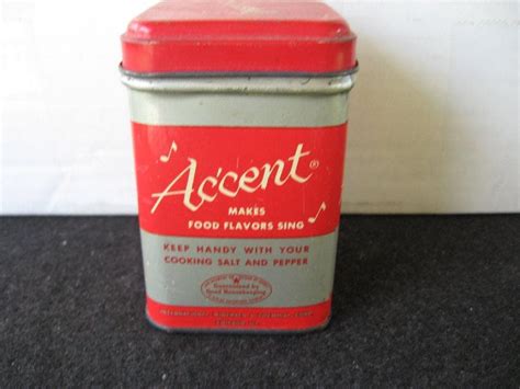 Vintage Accent MSG Flavor Enhancer Spice Tin