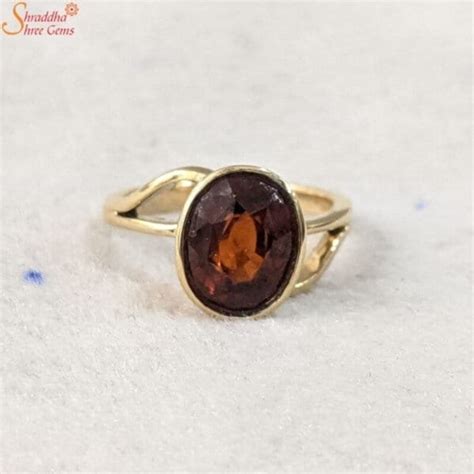 Natural And Certified Gomed Ring | Hessonite Garnet Ring