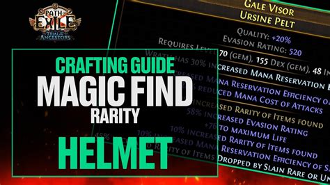 Path of Exile | MAGIC FIND HELMET | Crafting Guide - YouTube