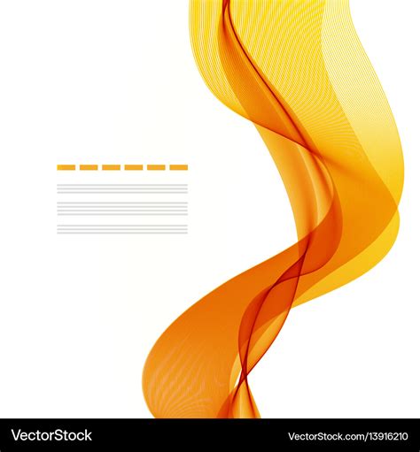 Abstract colorful background with orange wave Vector Image