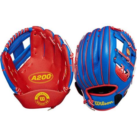 Wilson 10" Youth A200 EZ Catch Red/Blue Baseball Glove - A30-255 ...