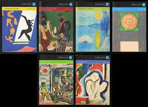 6 Vintage Art Auction Catalogs