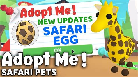 🦒 SAFARI EGG NEW UPDATE / HOW TO GET SAFARI PETS IN ADOPT ME ROBLOX ...