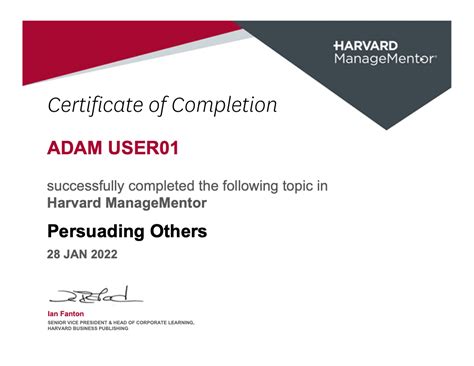 Accessing Your Certificate of Completion – Harvard Business Publishing Education