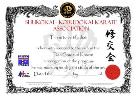 26 Awesome Karate Certificate Template Images | Certificate inside ...