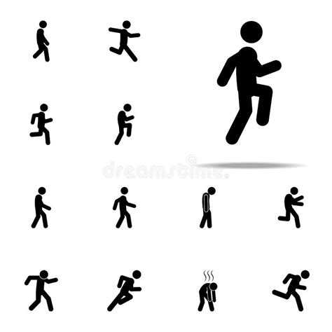 Run, Walking Icon. Walking, Running People Icons Universal Set for Web and Mobile Stock ...