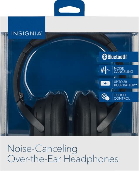 Best Buy: Insignia™ Wireless Noise Canceling Over-the-Ear Headphones Black NS-AHBTOENC