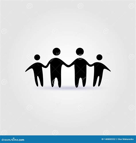 People Family Together Human Unity Black Logo Vector Icon Stock Vector - Illustration of concept ...