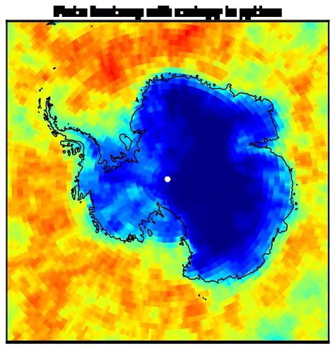 How to plot a heatmap over polar regions using cartopy, matplotlib and ...