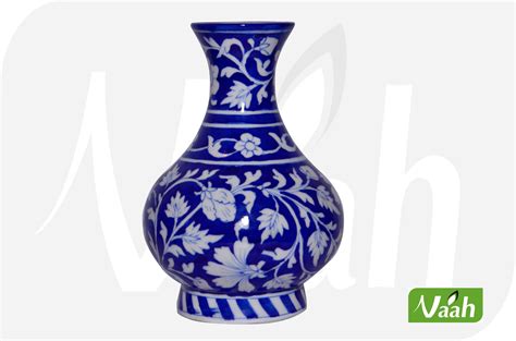 Vaah Jaipur Blue Pottery Designer Vase at Rs 500/piece | Pottery Vase ...