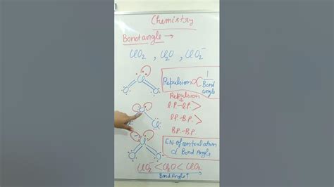 ClO2, Cl2O, ClO2-: Bond Angle order#shorts - YouTube