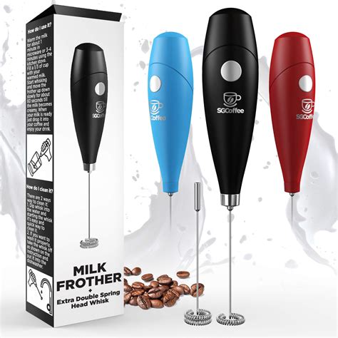 Buy Powerful Milk Frother Electric Whisk - Coffee Frother Handheld Foam ...