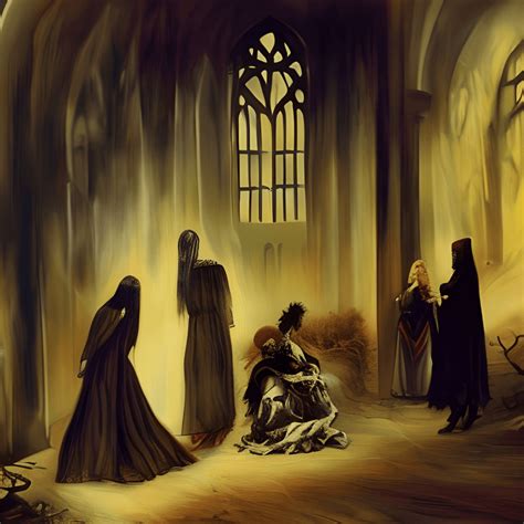 Spirits in a Gothic Fiction Painting · Creative Fabrica