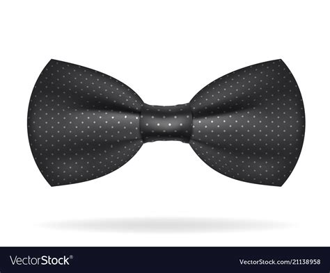 Black bow tie gentleman isolated 3d icon design Vector Image