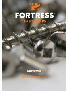 Screws - MSL - Fortress Fasteners / screws-msl-fortress-fasteners.pdf / PDF4PRO