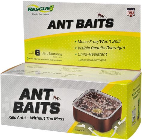 RESCUE! Sugar Ant Bait Gel, Indoor 6 Bait Stations Trap - Walmart.com