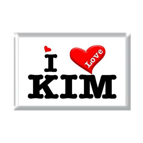 I Love KIM rectangular refrigerator magnet – Travels and Magnets