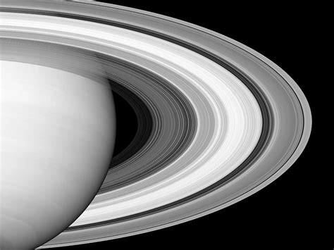 Rings of Saturn - Black and white Monochrome Digital Art by Ram Vasudev ...