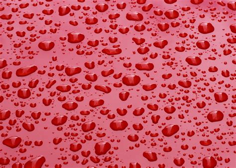 Red Water Drops Background