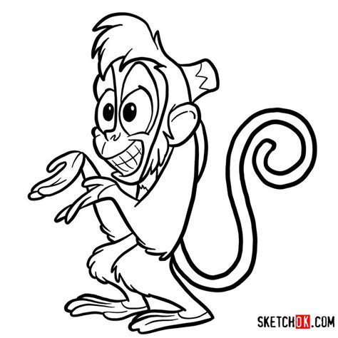 How to draw Abu from Disney's Aladdin - Step by step drawing tutorials | Disney drawings ...