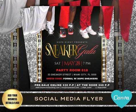 SNEAKER BALL PARTY Flyer Sneaker Gala Soiree Invitation - Etsy