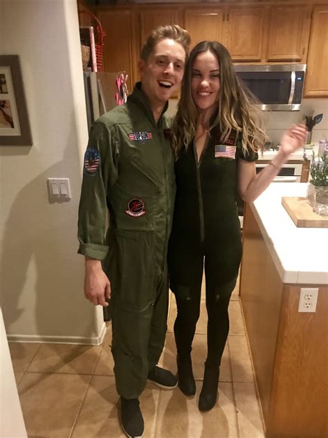 Goose and Maverick From Top Gun | Homemade Halloween Couples Costumes ...