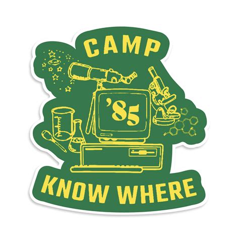 Camp Know Where Dustin Stranger Things Vinyl Sticker