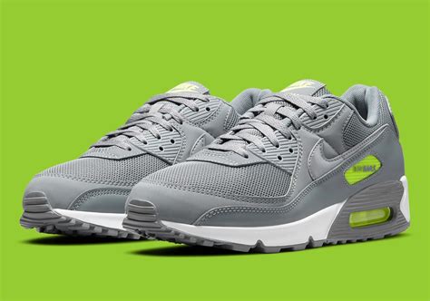 Nike Air Max 90 Grey Silver Neon Green DJ6881-002 | SneakerNews.com