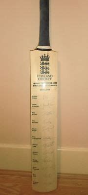 Hand Signed England Cricket Bat npower Test Series 2009 | #160893249