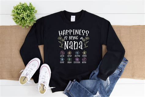 Personalized Nana Sweatshirt/ Cute Custom Nana Gift/ Happiness - Etsy