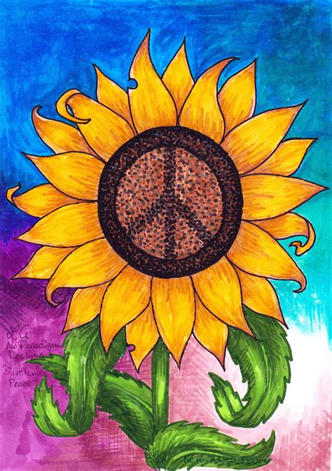 This sunflower peace sign is another classic No Paradigm Designs logo! www.noparadigmdesigns.com ...