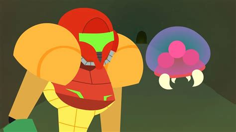 Samus Finds a Baby Metroid (Samus Returns Cartoon) - YouTube