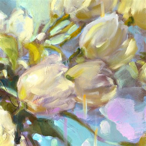 White Tulips | Painting by Anna Razumovskaya