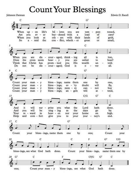 Free Lead Sheet – Count Your Blessings | Music chords, Hymn sheet music, Christian song lyrics