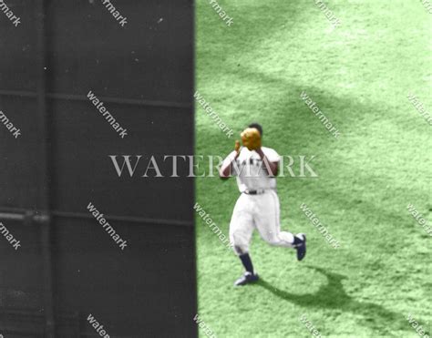 BL155 Willie Mays 1954 World Series THE Catch New York Giants Colorized ...