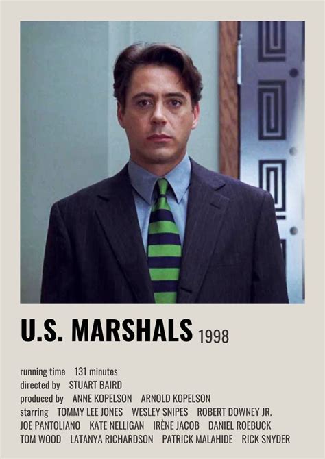 U.S. MARSHALS MOVIE POSTER | Film posters vintage, Iconic movie posters, Movie posters minimalist