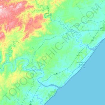 Mandeni Local Municipality topographic map, elevation, terrain