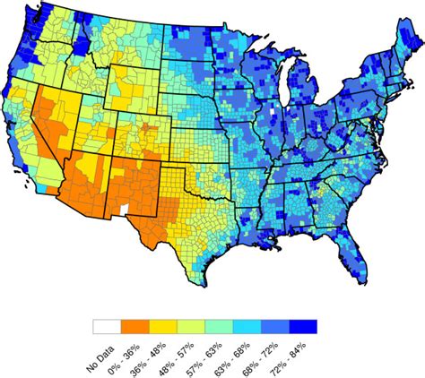 United States Humidity Map