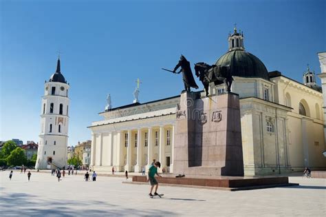 VILNIUS, LITHUANIA - MAY 6, 2018: the Cathedral Square, Main Square of ...