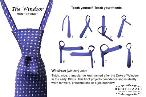 Tie Double Windsor Knot Diagram