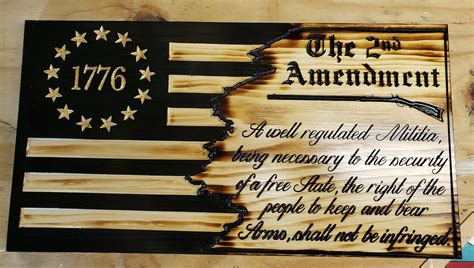 2nd Amendment Wood Flag - Etsy