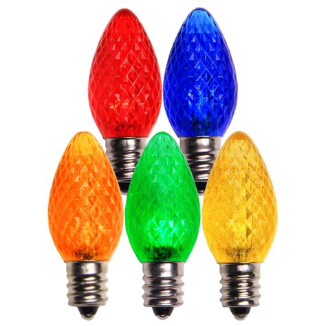 C7 Multicolor LED Christmas Light Bulbs