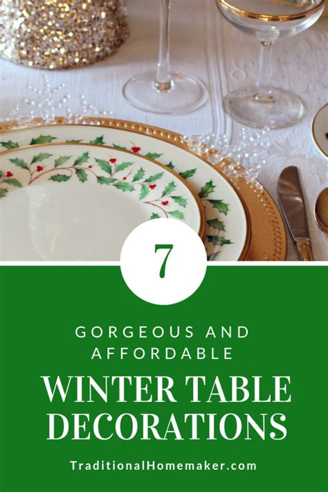 Winter Dining Table Decor: 7 Frugal Ideas - Traditional Homemaker