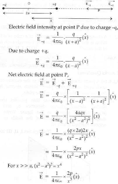 (a) An electric dipole of dipole moment vector P consists of point charges + q and -q separated ...