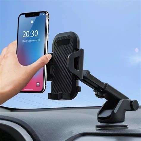 Car Phone Holder Handsfree Cell Phone Mount for Car Dashboard Windshield with Strong Suction ...