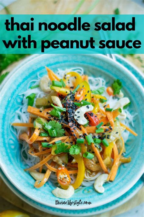 Thai Noodle Salad with Peanut Sauce Dinner Recipe | Vegetable salad ...