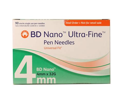 BD Nano Ultra-Fine Pen Needle - 4mm x 32G - 90 ct. | MyEHCS